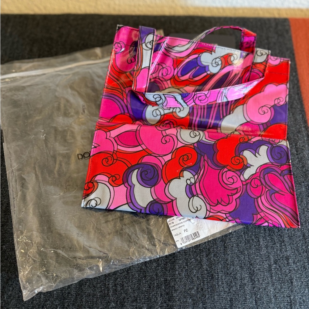 Dolce‎ & Gabbana Small Shopping Tote NWT. 3D Psychedelic Clouds 2022 - Picture 13 of 15